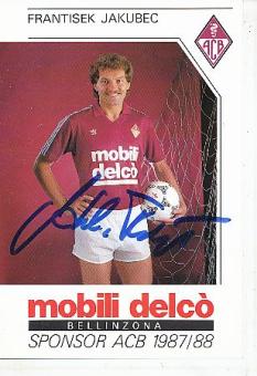 Frantisek Jakubec † 2016  FC Bellizona &  Tschechien  Fußball Autogrammkarte  original signiert 