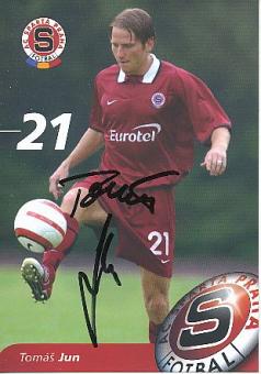 Tomas Jun  Sparta Prag   Fußball Autogrammkarte original signiert 