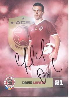 David Lafata  Sparta Prag   Fußball Autogrammkarte original signiert 