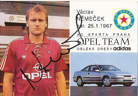 Vaclav Nemecek  Sparta Prag   Fußball Autogrammkarte original signiert 