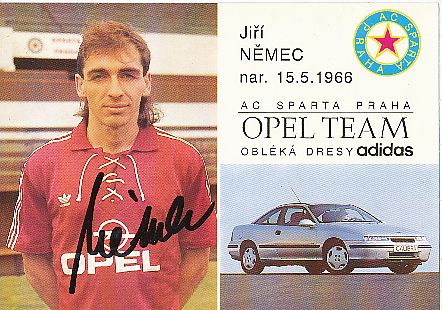 Jiri Nemec  Sparta Prag   Fußball Autogrammkarte original signiert 