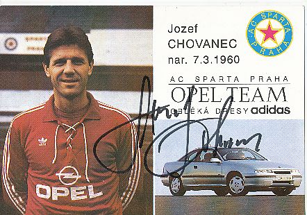 Jozef Chovanec  Sparta Prag   Fußball Autogrammkarte original signiert 
