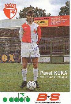 Pavel Kuka  Slavia Prag   Fußball Autogrammkarte original signiert 