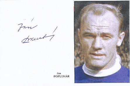 Jan Popluhar † 2011 CSSR WM 1962  Fußball Autogramm Foto  original signiert 