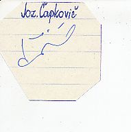 Jozef Capkovic   CSSR Tschechien Europameister EM 1976  Fußball Autogramm Blatt  original signiert 