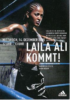 Laila Ali  USA Boxen   Autogrammkarte  original signiert 