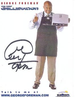 George Foreman   USA Weltmeister  Boxen   Autogrammkarte  original signiert 