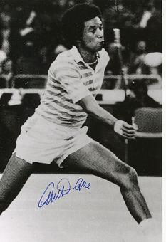 Arthur Ashe † 1993 USA Tennis  Autogramm Foto original signiert 