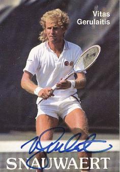 Vitas Gerulaitis † 1994 USA  Tennis  Autogrammkarte  original signiert 
