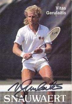 Vitas Gerulaitis † 1994 USA  Tennis  Autogrammkarte  original signiert 