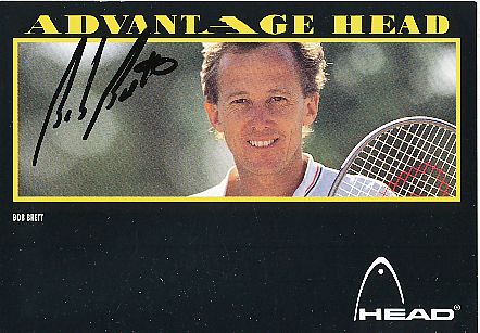 Bob Brett † 2021   Australien  Tennis  Autogrammkarte  original signiert 