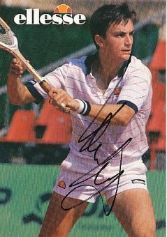 Henri Leconte  Frankreich  Tennis  Autogrammkarte  original signiert 
