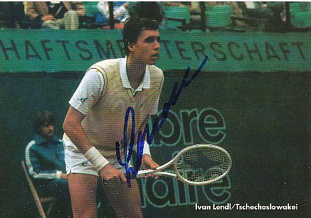 Ivan Lendl   Tschechoslowakei  Tennis  Autogrammkarte  original signiert 