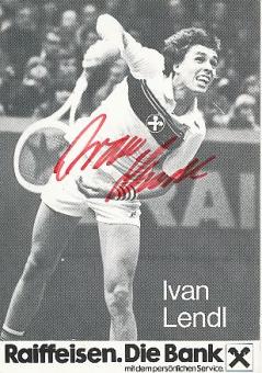Ivan Lendl   Tschechoslowakei  Tennis  Autogrammkarte  original signiert 