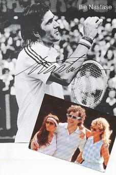 Ilie Nastase   Rumänien  Tennis  Autogrammkarte  original signiert 