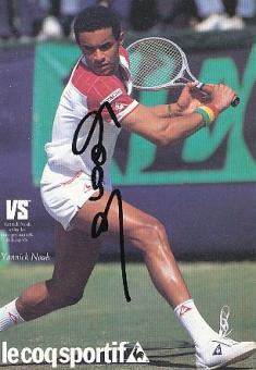 Yannick Noah   Frankreich  Tennis  Autogrammkarte  original signiert 