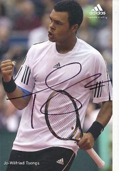 Jo Wilfried Tsonga  Frankreich  Tennis  Autogrammkarte  original signiert 
