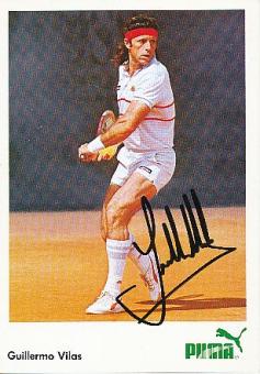 Guillermo Vilas   Argentinien  Tennis  Autogrammkarte  original signiert 