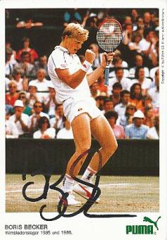 Boris Becker  Tennis  Autogrammkarte Druck signiert 