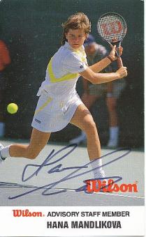 Hana Mandlikova   Tschechien  Tennis  Autogrammkarte  original signiert 