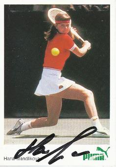 Hana Mandlikova   Tschechien  Tennis  Autogrammkarte  original signiert 