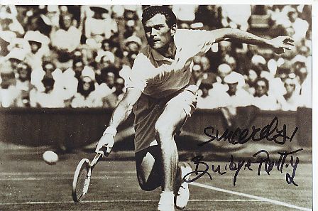 Budge Patty † 2021  USA  Tennis Autogramm Foto original signiert 