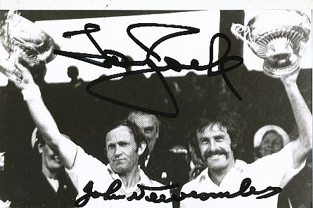 John Newcombe   Australien &  Jan Kodes CSSR  Tennis Autogramm Foto original signiert 