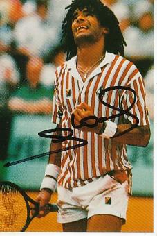 Yannick Noah  Frankreich  Tennis Autogramm Foto original signiert 
