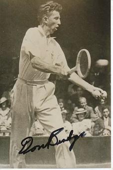 Don Budge † 2000 USA Wimbledon Sieg 1938  Tennis Autogramm Foto original signiert 