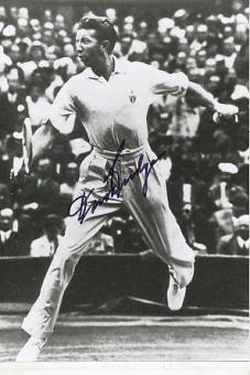 Don Budge † 2000 USA Wimbledon Sieg 1938  Tennis Autogramm Foto original signiert 