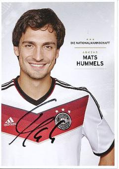 Mats Hummels  DFB Weltmeister WM 2014  Fußball Autogrammkarte original signiert 