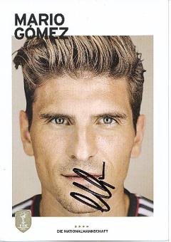Mario Gomez  DFB  2014  Fußball Autogrammkarte original signiert 