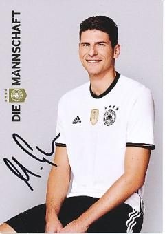 Mario Gomez  DFB  2016  Fußball Autogrammkarte original signiert 