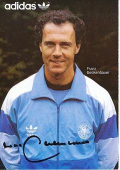 Franz Beckenbauer   DFB Adidas  Fußball Autogrammkarte original signiert 
