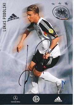 Lukas Podolski  DFB   EM 2004  Fußball Autogrammkarte original signiert 