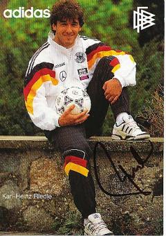 Karl Heinz Riedle  DFB  EM 1992  Fußball Autogrammkarte original signiert 