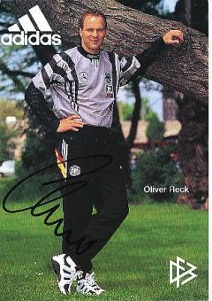 Oliver Reck  DFB  EM 1996  Fußball Autogrammkarte original signiert 
