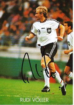 Rudi Völler  DFB    Fußball Autogrammkarte original signiert 