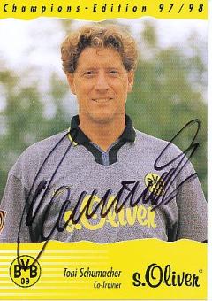 Toni Schumacher 1997/1998  BVB Borussia Dortmund  Fußball Autogrammkarte  original signiert 