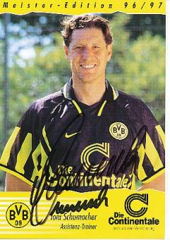 Toni Schumacher  1996/1997  BVB Borussia Dortmund  Fußball Autogrammkarte  original signiert 