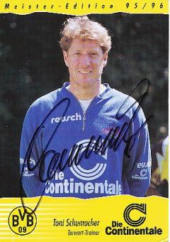 Toni Schumacher  1995/1996  BVB Borussia Dortmund  Fußball Autogrammkarte  original signiert 