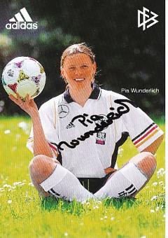Pia Wunderlich  DFB Frauen  Fußball Autogrammkarte original signiert 