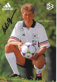 Kerstin Stegemann  DFB Frauen  Fußball Autogrammkarte original signiert 