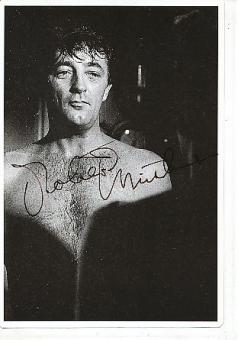 Robert Mitchum † 1997  Film + TV Autogrammkarte original signiert 