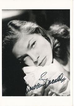 Lauren Bacall † 2014  Film + TV Autogrammkarte original signiert 