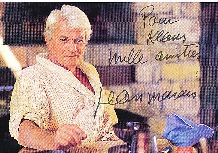 Jean Marais † 1998  Film + TV Autogrammkarte original signiert 
