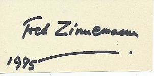 Fred Zinneman † 1997 Regisseur  Film & TV Autogramm Blatt original signiert 