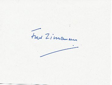 Fred Zinneman † 1997 Regisseur  Film & TV Autogramm Karte original signiert 