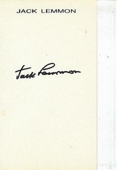 Jack Lemmon † 2001  Film & TV Autogramm Karte original signiert 