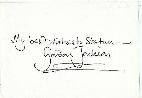 Gordon Jackson † 1990  Die Profis   Film & TV Autogramm Blatt original signiert 